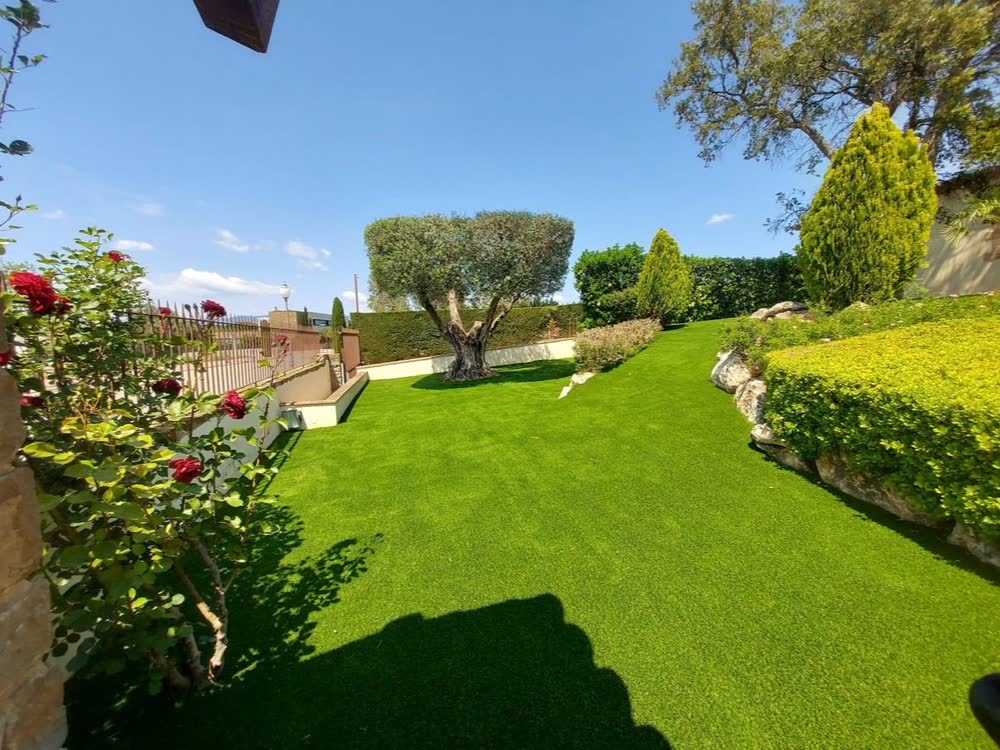 Puesta a punto de jardines abandonados en la Costa Brava — detalle del trabajo